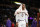 Los Angeles Lakers guard Russell Westbrook during a timeout in action in the first half of an NBA basketball game against the San Antonio Spurs Sunday, Nov. 14, 2021, in Los Angeles. (AP Photo/Alex Gallardo)