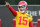 KANSAS CITY, MO - MAY 26: Kansas City Chiefs quarterback Patrick Mahomes (15) points during OTA offseason workouts on May 26, 2022 at the Chiefs Training Facility in Kansas City, MO. (Photo by Scott Winters/Icon Sportswire via Getty Images)