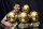 Smiles better: FC Barcelona playmaker Lionel Messi celebrates with his four FIFA Ballon d'Or trophies