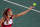 Monica Puig serves during the gold-medal match at the 2016 Olympics in Rio.
