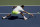 Grigor Dimitrov makes a play on the ball at the 2016 U.S. Open.