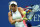 Caroline Wozniacki hits a backhand during a semifinal match at the 2016 U.S. Open.
