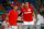 Kei Nishikori, left, and Milos Raonic pose before a 2015 Davis Cup match.