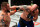 Heavyweight Tim Johnson (right) defeated Daniel Omielanczuk on the evening's undercard.