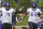 Minnesota Vikings offensive linemen Mike Remmers (74) and Rashod Hill (69)