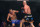 Chuck Liddell (left) goes down following a punch from Tito Ortiz.