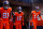 Denver Broncos wide receivers Tim Patrick (No. 81), Jerry Jeudy (No. 10) and Courtland Sutton (No. 14)