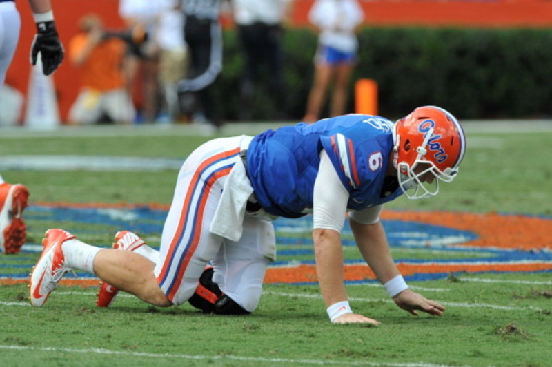 No. 19 Florida loses Driskel for season, beats Tennessee 31-17