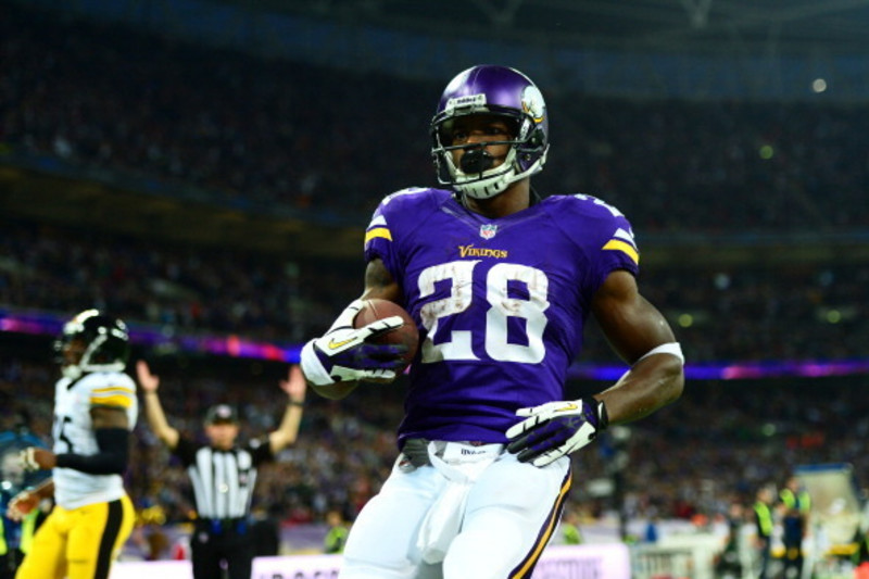 Adrian Peterson drives Vikings to victory over Steelers at Wembley, NFL