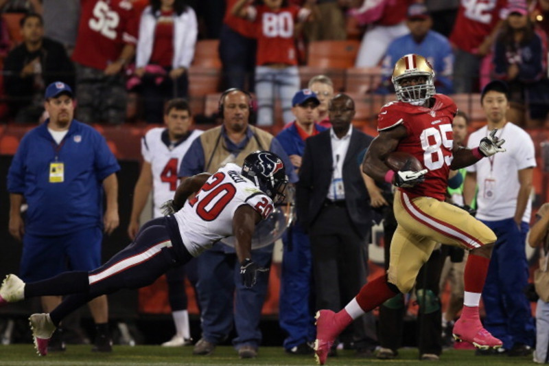 San Francisco 49ers' Vernon Davis retires celebratory touchdown dunk for a  jumper 