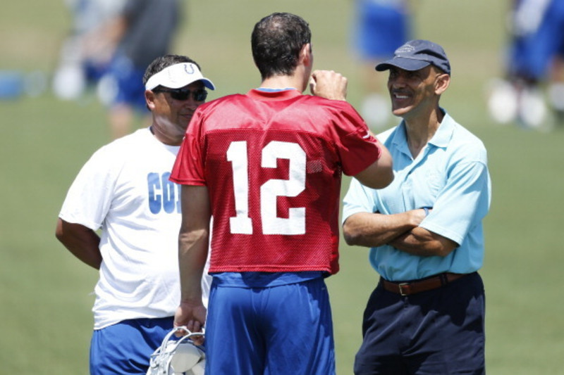 Former Indianapolis Colts head coach Tony Dungy, former Denver