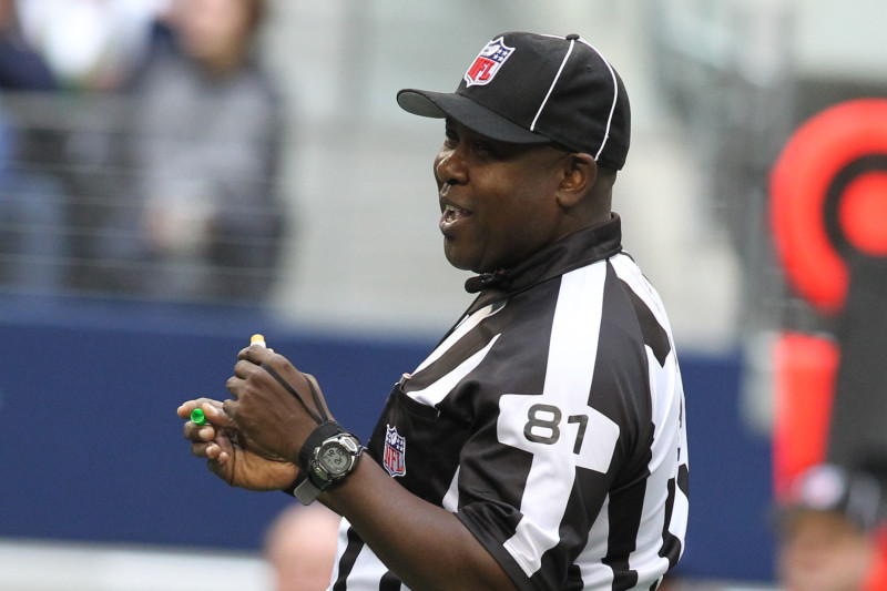 ARLINGTON, TX - DECEMBER 24: A referee signals Dallas Cowboys