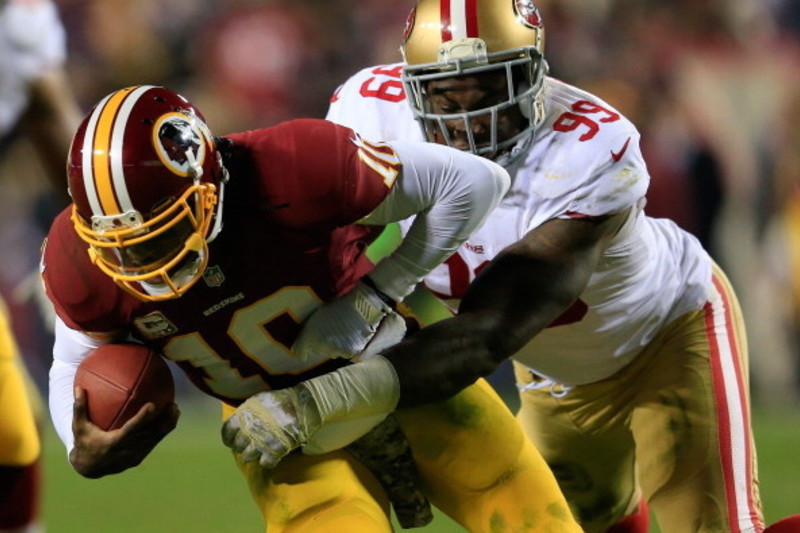 NFL on FOX - HAIL TO THE REDSKINS! Washington Redskins beat the San  Francisco 49ers, 26-24.