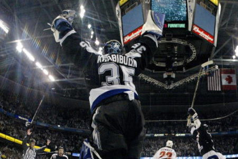 2013-14 Nikolai Khabibulin Chicago Blackhawks Hockey Fights Cancer