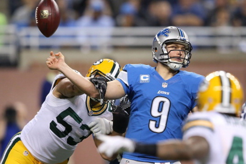 DETROIT, MI - NOVEMBER 24: Detroit Lions and Green Bay Packers fans in the  stands during the Detroit Lions versus the Green Bay Packers game on Sunday  November 6, 2022 at Ford