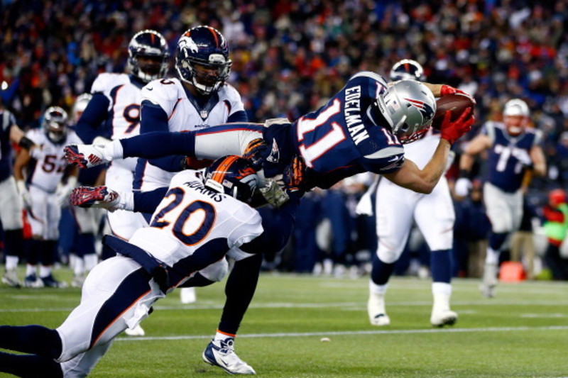 New England Patriots wide receiver Julian Edelman (11) catches an  uncontested touchdown pass with just over 2 minutes left in the game., Multimedia