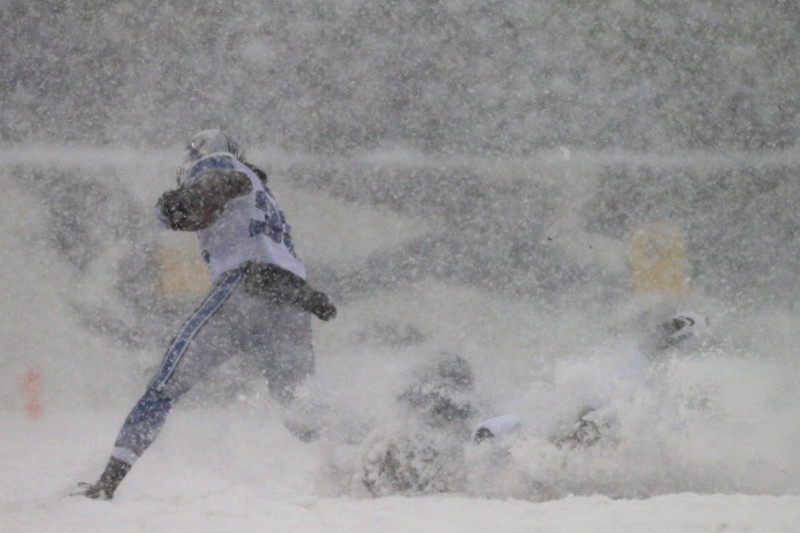 Snow Photos from the Lions vs Eagles Game