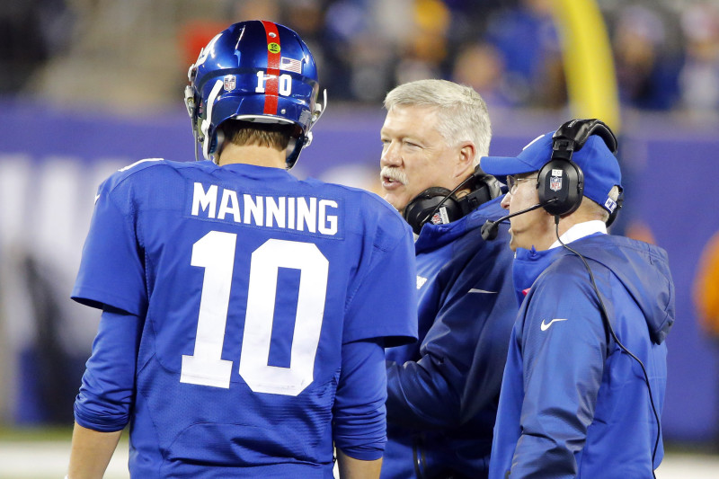 NY Giants quarterback Eli Manning on pace to set career highs in