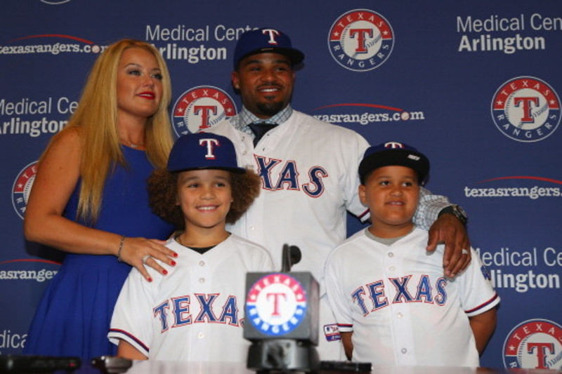 Texas Rangers - Shin-Soo Choo and his wife Mia awarded six