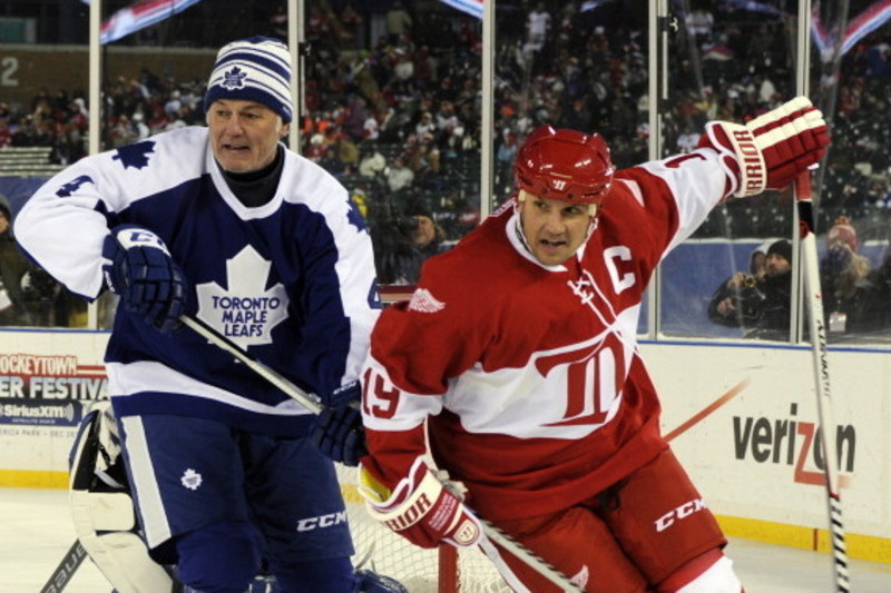 YES!! - 2014 Winter Classic Alumni Game at Comerica Park. Detroit Red Wings  and Toront Maple Leafs