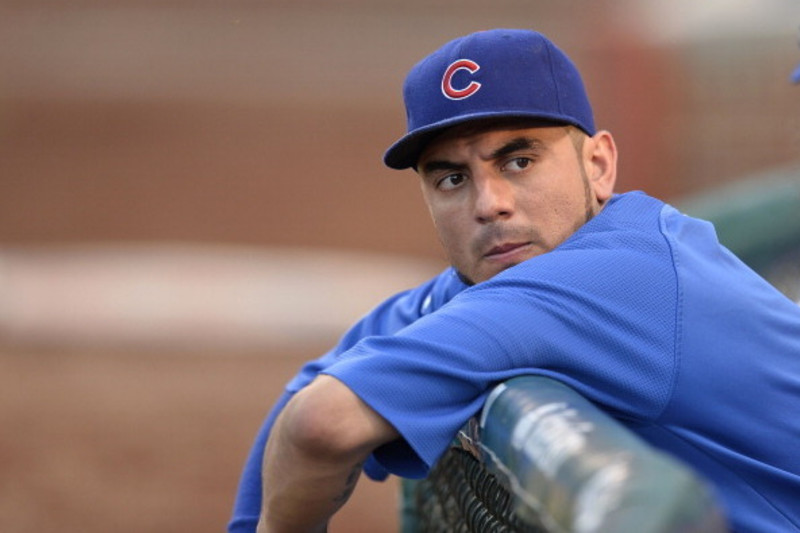 Cubs pitcher, Matt Garza upset with the call ball four with the