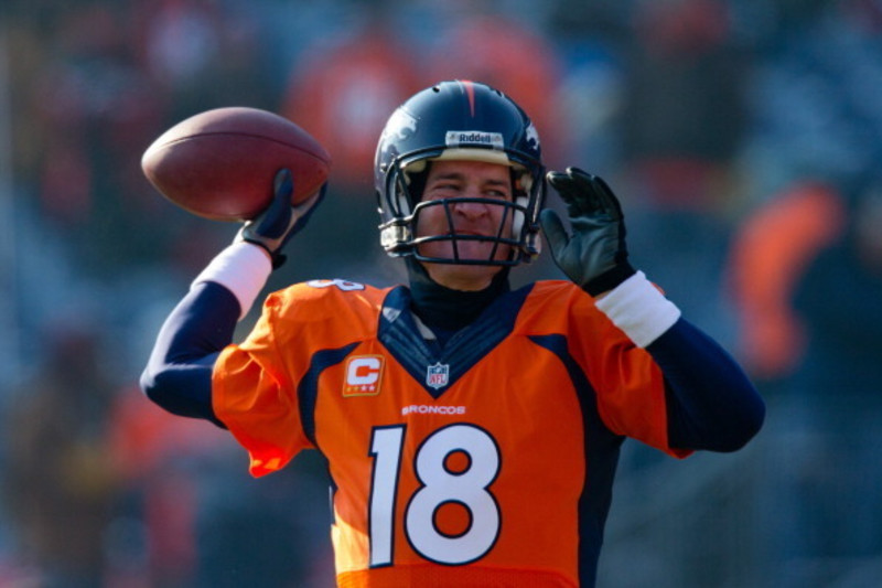 December 14, 2014 Denver Broncos quarterback Peyton Manning #18 in action  during the NFL Football game between the Denver Broncos and the San Diego  Chargers at the Qualcomm Stadium in San Diego