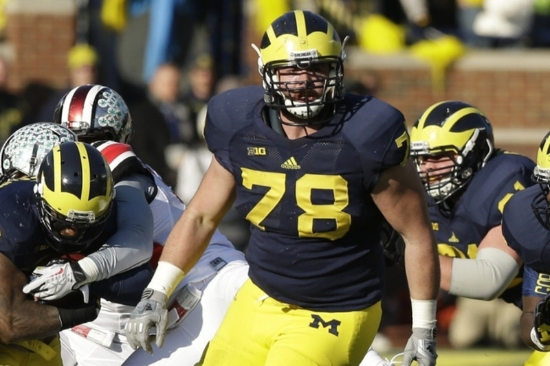 Michigan's Taylor Lewan not an Outland Trophy semifinalist, and Brady Hoke  isn't thrilled about it 