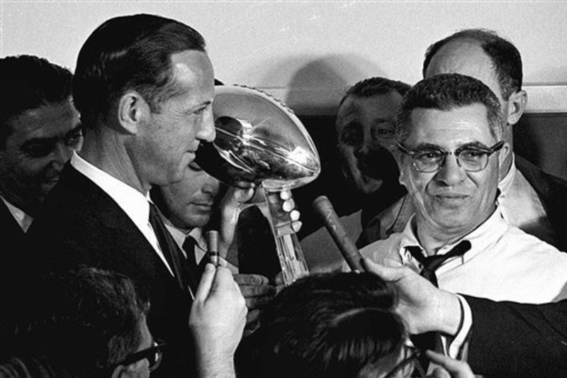 Paul Hornung, Vince Lombardi and Marv Fleming