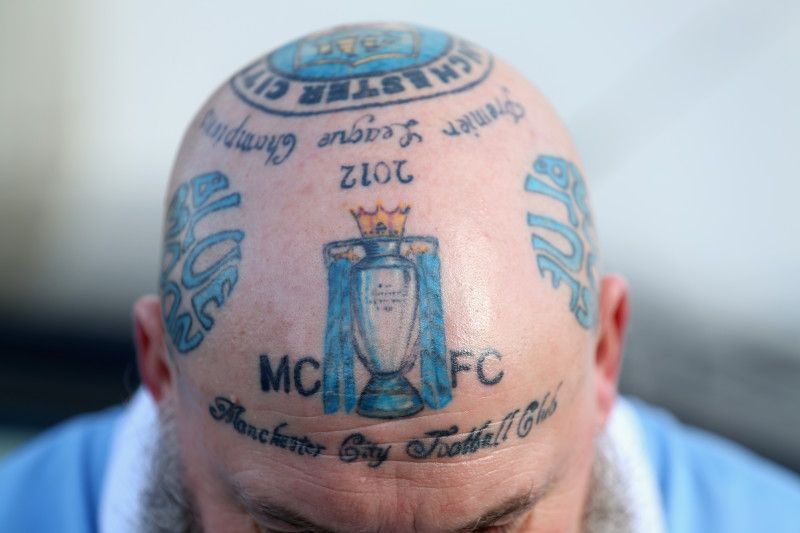 This Manchester City Fan Shows His Love for Manchester City with Head  Tattoos | News, Scores, Highlights, Stats, and Rumors | Bleacher Report