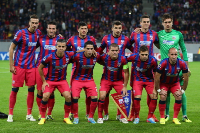 Bucharestjuly23football Team Steaua Bucharest Before Match Stock Photo  207550114