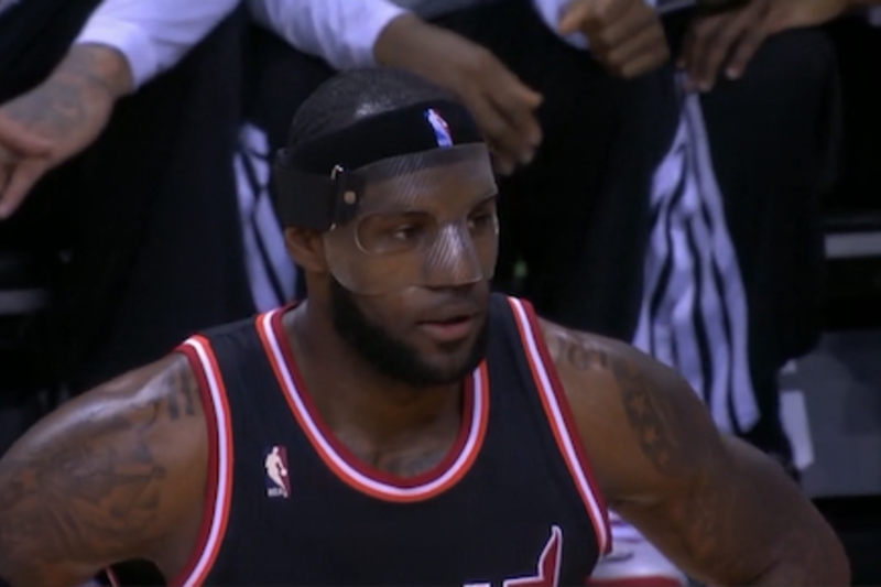 NBA tells LeBron to ditch the black mask and wear a clear one