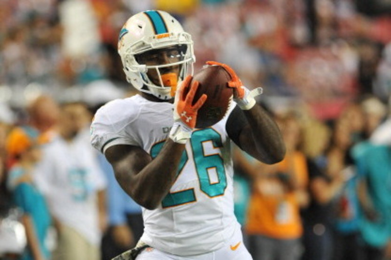 November 29, 2015, Miami Dolphins running back Lamar Miller (26