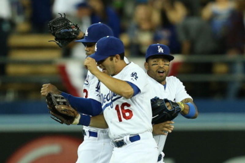 April 14 2012 Los Angeles, CA..Matt Kemp 27 of the Dodgers hits a