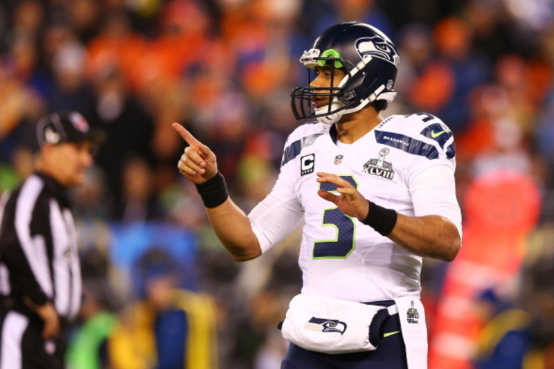 Seattle Seahawks quarterback Russell Wilson (3) warms up before an NFL  football game against the Cleveland Browns, Sunday, Oct. 13, 2019, in  Cleveland. The Seahawks won 32-28. (AP Photo/David Richard Stock Photo -  Alamy