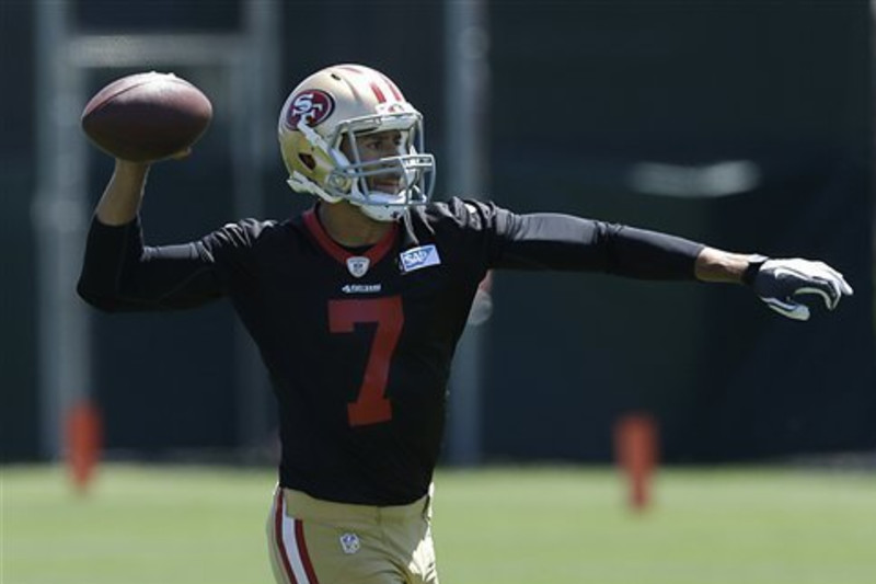 49ers hope new starter Colin Kaepernick can move ball downfield