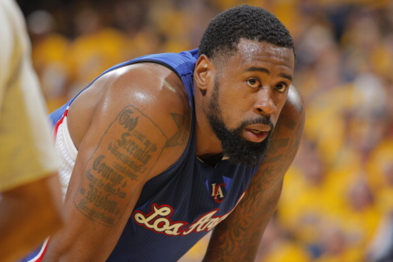 Video: Clippers' DeAndre Jordan gets 'Los Angeles' ripped off his jersey -  Sports Illustrated