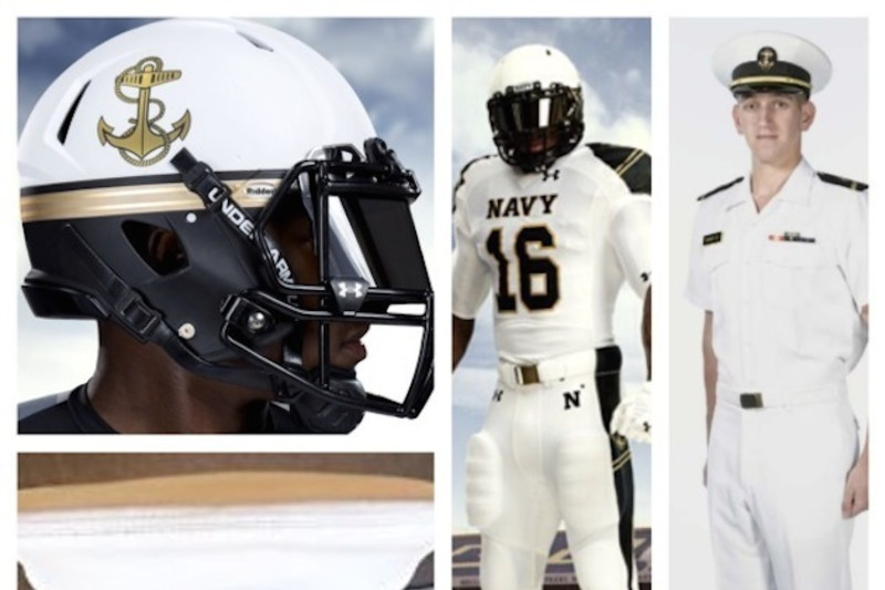 Here's Navy's alternate uniforms for the upcoming Army-Navy game : r/CFB