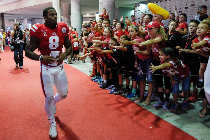 November 15, 2014: Nebraska Cornhuskers running back Ameer Abdullah #8  during the NCAA Football game between the Nebraska Cornhuskers and the  Wisconsin Badgers at Camp Randall Stadium in Madison, WI. Wisconsin defeated