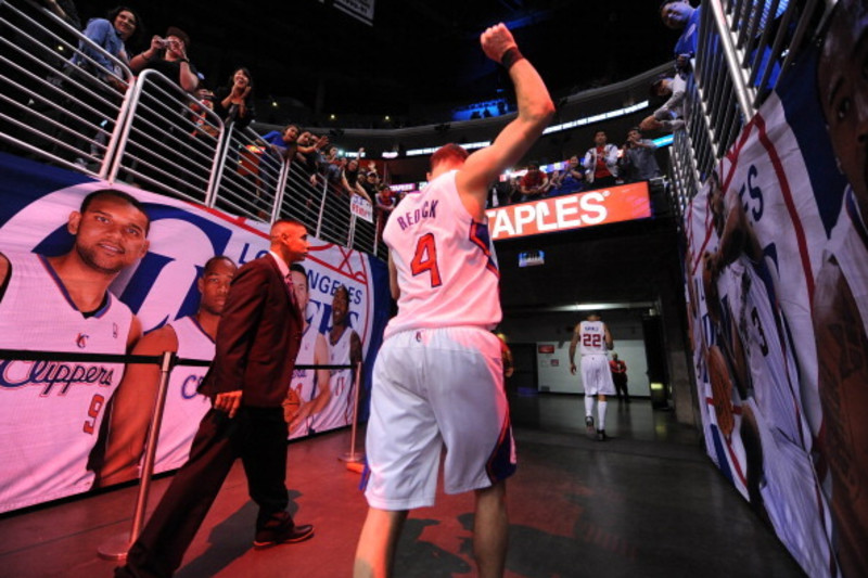 LA Clippers guard J.J. Redick (4) stands on the court during the second  half of an NBA basketball game against the Miami Heat, Friday, Dec. 16, 2016,  in Miami. The Clippers defeated