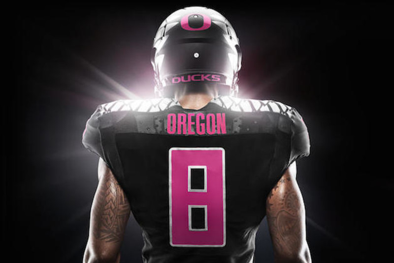 Oregon Unveils Neon Pink 'Stomp Out Cancer' Jerseys For UCLA Game
