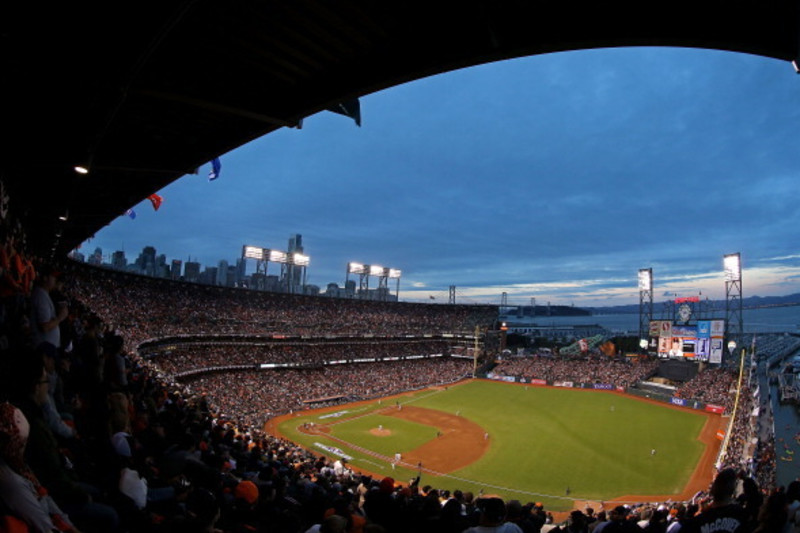 Oracle Park sunset : r/baseball