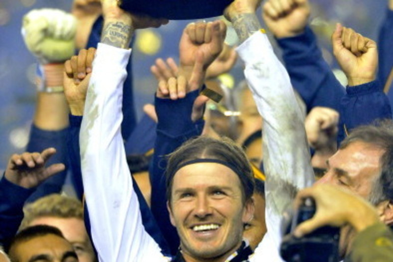 Landon Donovan and David Beckham attend Herbalife world football News  Photo - Getty Images