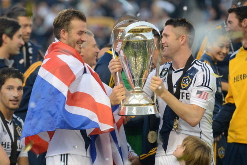 David Beckham arrives at LAX airport separately from his LA Galaxy