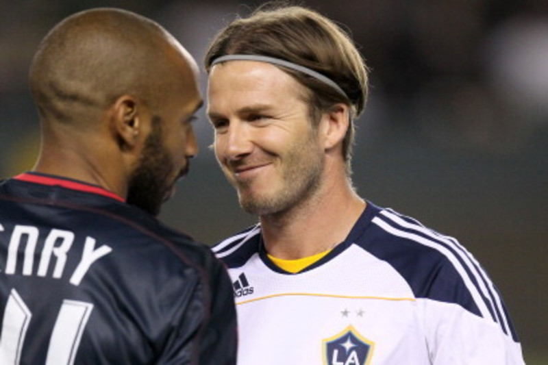 David Beckham arrives at LAX airport separately from his LA Galaxy