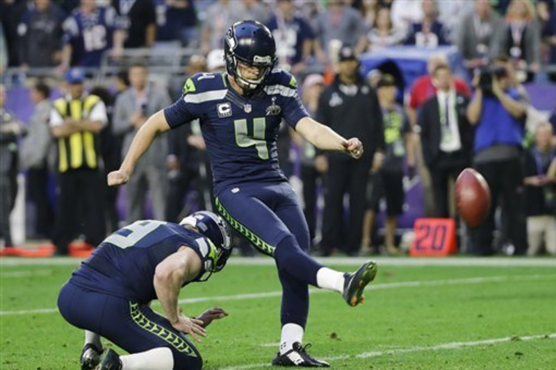 December 7, 2014: Seattle Seahawks kicker Steven Hauschka (4) loosens up  during warm-ups prior to the NFL game between the Seattle Seahawks and the  Philadelphia Eagles at Lincoln Financial Field in Philadelphia