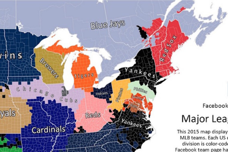 Facebook Creates County-by-County MLB Fandom Map for 2015 Season, News,  Scores, Highlights, Stats, and Rumors