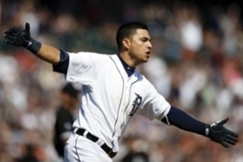 25 APRIL 2015: Detroit Tigers shortstop Jose Iglesias (1) fields a