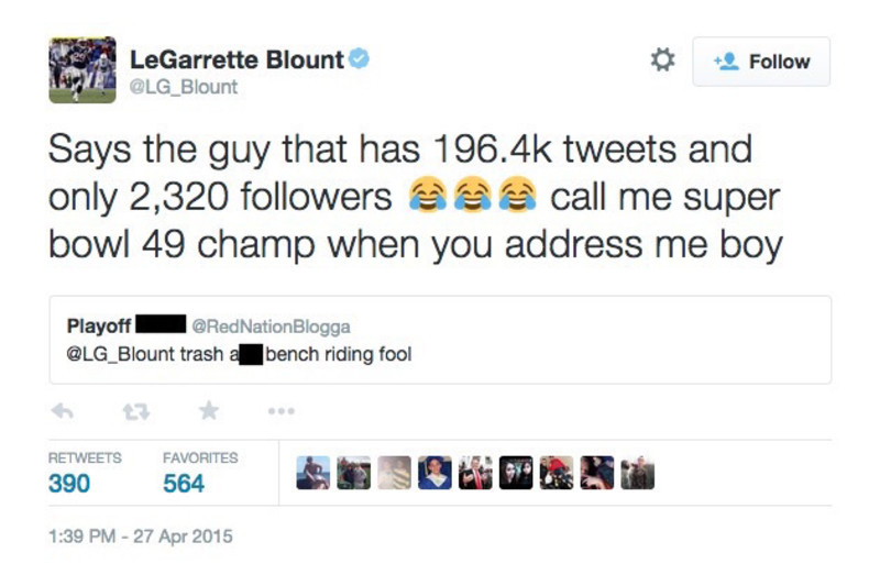 LeGarrette Blount Tells Twitter Troll to Call Him 'Super Bowl 49 Champ', News, Scores, Highlights, Stats, and Rumors