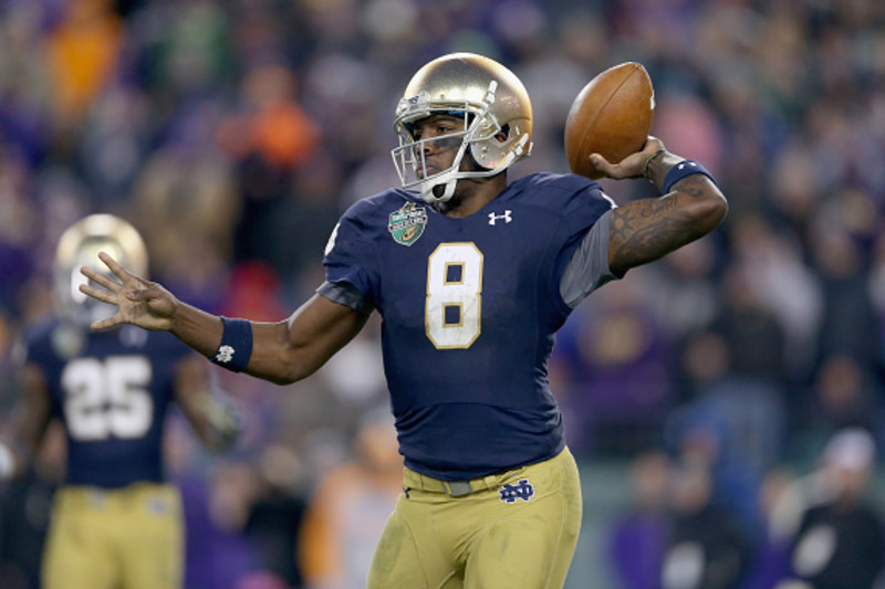 Former Notre Dame quarterback Malik Zaire to join CBS Sports Network - One  Foot Down