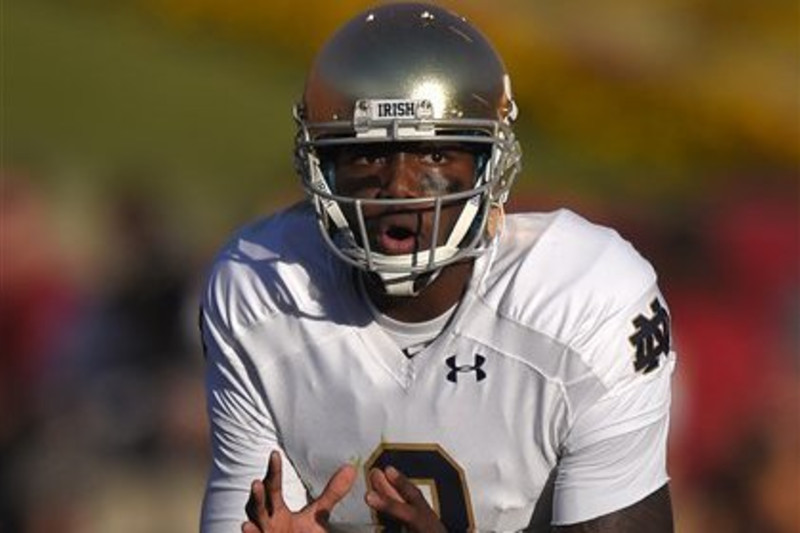 Former Notre Dame quarterback Malik Zaire to join CBS Sports Network - One  Foot Down